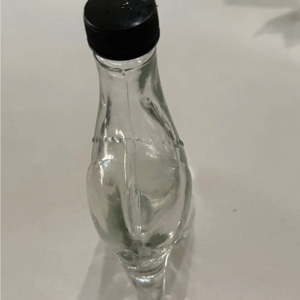 Vintage Clear Glass High Heel Stiletto Bottle Decanter‎ with top 8.75”